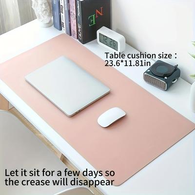 TEMU Wongirl Premium Leather Desk Mat - Non-slip, Waterproof & Stain-resistant | Light Pink, , Black & More Color Options | Ideal For Office & Study Setup | In Large, Medium, Small Sizes Image