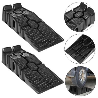 TEMU 2 Pieces Plastic Loading Ramp, Heavy-duty Ramp, Car Ramp, Plastic Ramp With Protection, Vehicle Ramp, Loading Jack, Max. 2500 Kg Per Pair Image