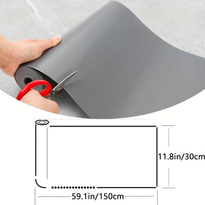 TEMU 1pc Gray Eva Thickened Rib Drawer Mat - , Non-slip, Clear Plastic Shelf Liner For Kitchen Drawers, Desk, And Table Organization, Shelf Liner|sleek Mat Design|smooth Texture, Drawer Organizer Image