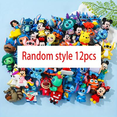 TEMU 12pcs Large Random Style Silicone Keychain Ornaments - Cute & Colorful Designs For Back To School, Ideal Gifts For , School Supplies| Design|silicone Material Image