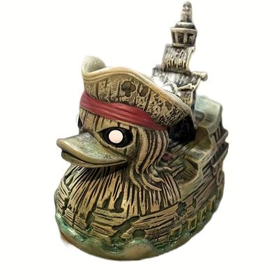 TEMU 1pc Retro Anime Duck Statue - Horror Pirate Series, Resin Material, Halloween, Hanukkah, Christmas, Easter, Thanksgiving, Multi-room Decor Image