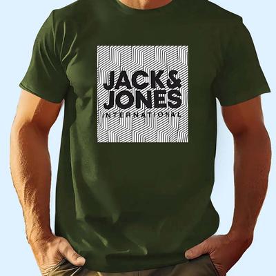 TEMU Men's Short-sleeve T-shirt For Casual , Featuring Trendy Prints And Summer Style. Image