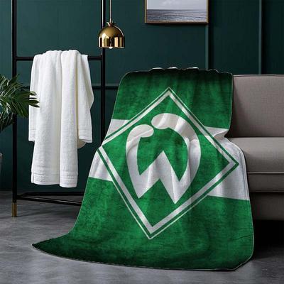 TEMU Logo Fleece Blanket - Soft, Green And White Print | Perfect Gift For Holidays, Sports Fans, All , Sofa Or Bed Image