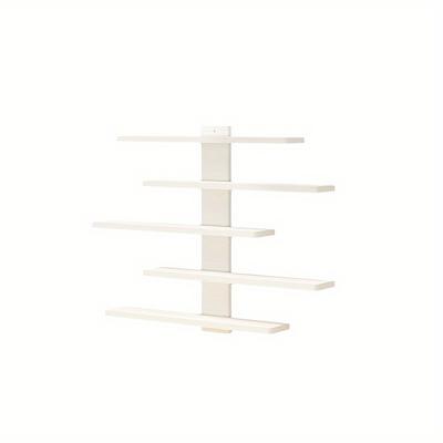 TEMU 5-tier Adjustable Wall Mounted Display Rack For Action Figures, Building Blocks & Collectibles - Durable Pvc Storage Shelf With For Home Decor, Dolls, Figurines & Toys, Toy Storage Rack Image