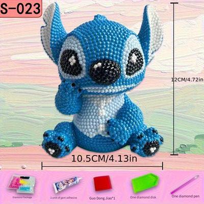 TEMU 1pc Stitch Diamond Painting Piggy Bank - Handmade Diy 3d Rhinestone Coin Bank, Strawberry Bear Desktop Ornament, Perfect Birthday Gift For , Mixed Colors, Plastic Image