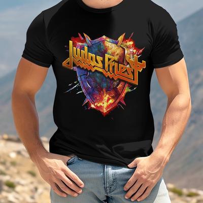 "TEMU Men's Plus Size Casual T-shirt - Vibrant "" Graphic Print, Short Sleeve, Round Neck, Summer Fashion Tee For Adults, Lightweight & Breathable Fabric, Outdoor Activities, Plus Size" Image