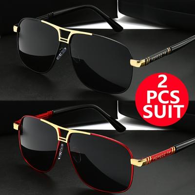 TEMU . New Arrival. Sports Sunglasses For Men And Women - Metal Frame With Uv Protection Lenses, Uv400 | Suitable For Couples, And Brothers. Image