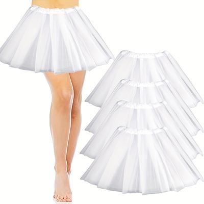 TEMU D 4pcs Tutus Skirts Set For Women Tutu Skirt Elastic Tulle Tutu Colored Tutus For Dance Halloween Party Mothers Day Gift Image