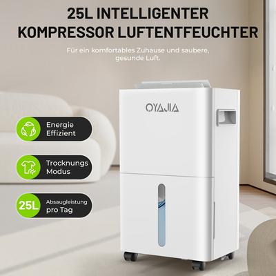TEMU 8.5l Basement Dehumidifier With Humidity Sensor For Small Spaces | Touch Control + Dry Mode | Great For Bedrooms/apartments | 1.5l Water And Drain Hose Image