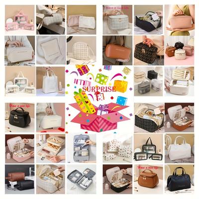 TEMU 1pc Mystery Surprise Blind Box With 30 Unique Makeup Bags - Assorted Styles, Vibrant & Durable Cosmetic Cases, Ideal Gift For Women, Family, & | Fun Mystery Experience, Mystery Gift Box Image