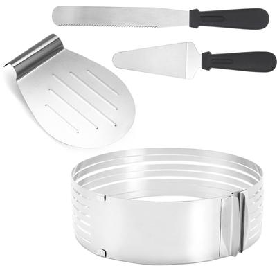 TEMU Cake Accessories Stainless Steel Cake Aid Cake Base Aidcake Ring Knife Long Cake Server Baking Accessories For Household Kitchen Use Image