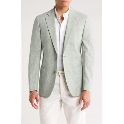 Crosshatch Notch Lapel Linen & Cotton Sport Coat - Gray - Original Penguin Jackets