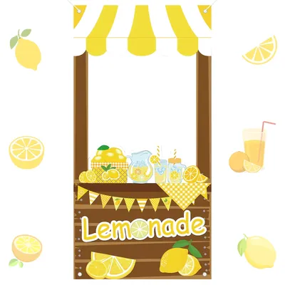 Lemonade Stand Decorations Photo Banner, Lemonade Party Decorations Photo Booth Props Lemonade Stand Banner Photo Booth Frame