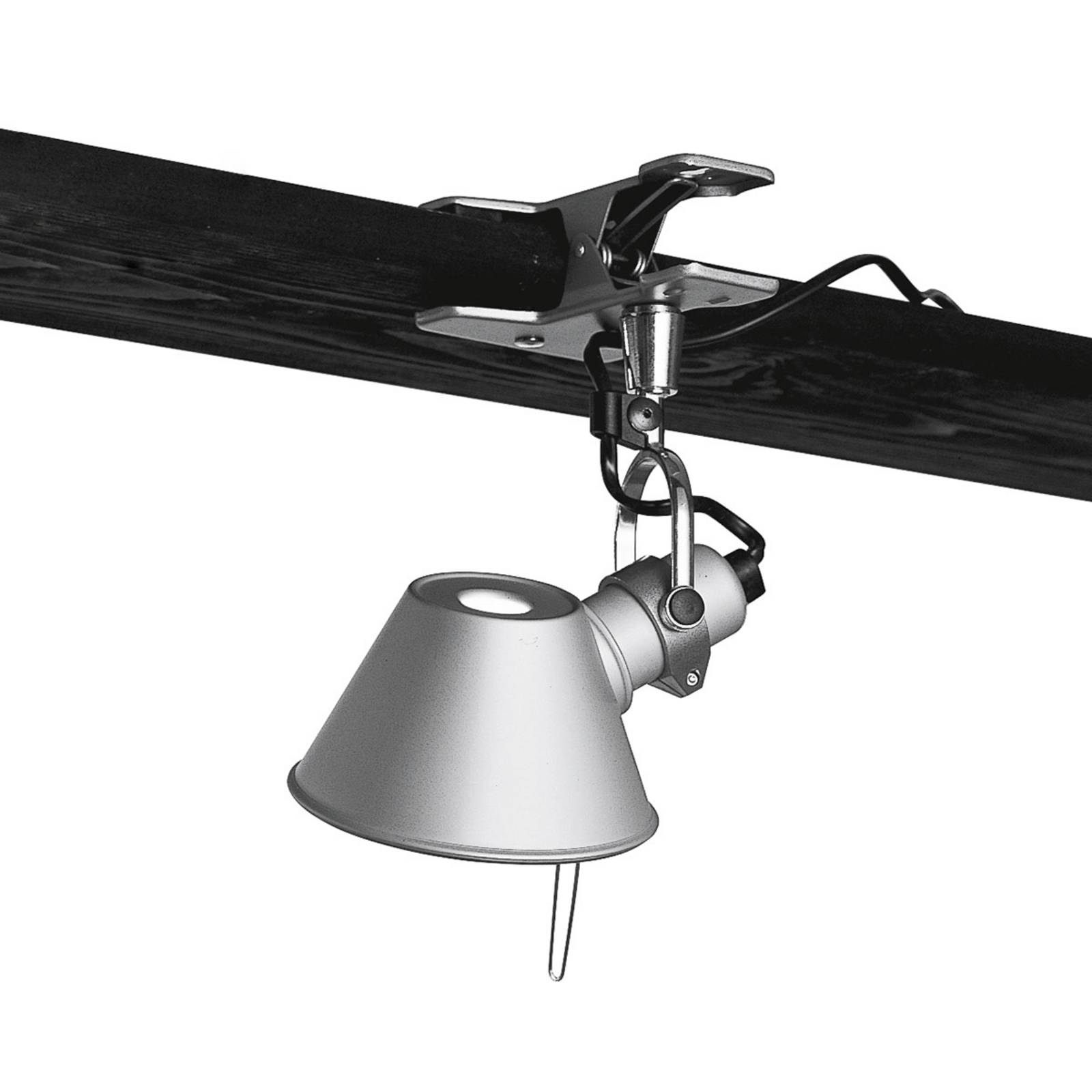 Artemide Klemmleuchte Tolomeo Micro Pinza, dimmbar, alu / grau / zink, für Wohn- / Esszimmer, Aluminium, Design, Klemmleuchte