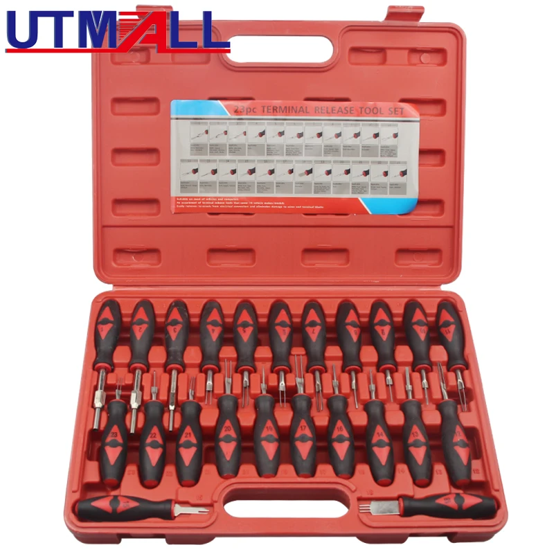 23Pcs Universal Automotive Terminal Release Removal Remover Tool Kit Auto Elektrische Verdrahtung Crimp Stecker Pin Extractor Kit Image