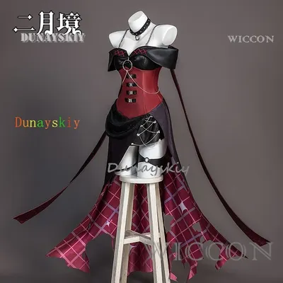 Projekt Sekai bunte Bühne Cosplay Kostüm Cosplay Frauen schwarz rot Kleid Cosplay Weihnachten plus Image