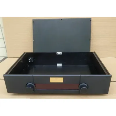 Schwarzes CNC-Vollaluminium-Goldmund-Verstärker-DIY-Chassis Audio-Vorverstärker-Chassis mit Knöpfen Image