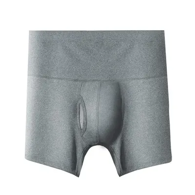 Herrenunterwäsche, hohe Taille, Bauch, plus Fett, Übergröße, verschleißfeste Bein-Taille, warm, plus Fleece, dicke Sport-Boxershorts Image