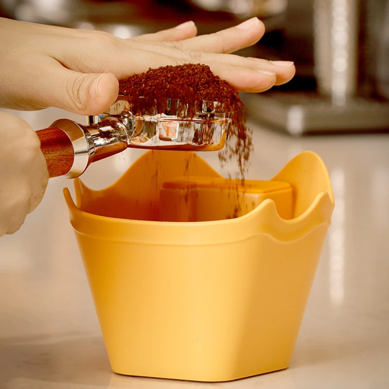 Kaffee Knock Box Anti Slip Schock-Absorbierende Espresso Mahlen Boden Container Dump Abfall Bin Kaffee Gründe Eimer Barista Werkzeuge Image