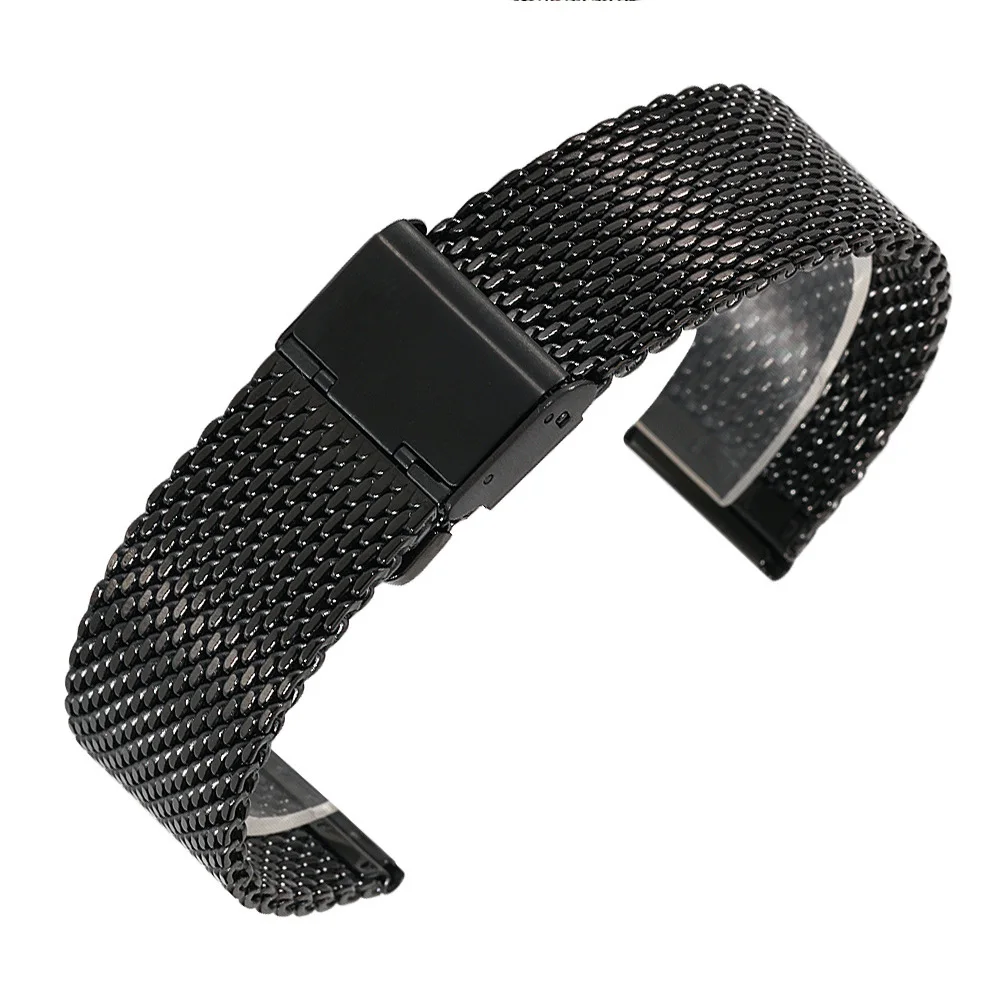 18mm 20mm 22mm 24mm Hochwertiges 1.0 Line Edelstahl Milanese Uhrenarmband Metall Uhrenschnallenband für Universal-Uhrenarmband Image
