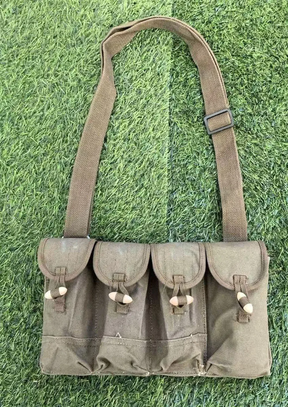 Original chinesischer Typ 79 SMG Chest Rig Ammo Pouch F 7,62 * 25 mm 20 Runden Umhängetasche Canvas Chest Rig 4 Taschen
