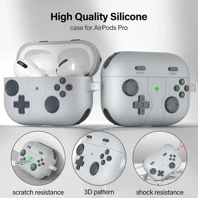 Drahtlose Kopfhörerhülle für Airpods 4, 3. Generation, 3D-Gameped-Design-Shell für Apple Airpods Pro 2, Silikon-Schutzhülle Image