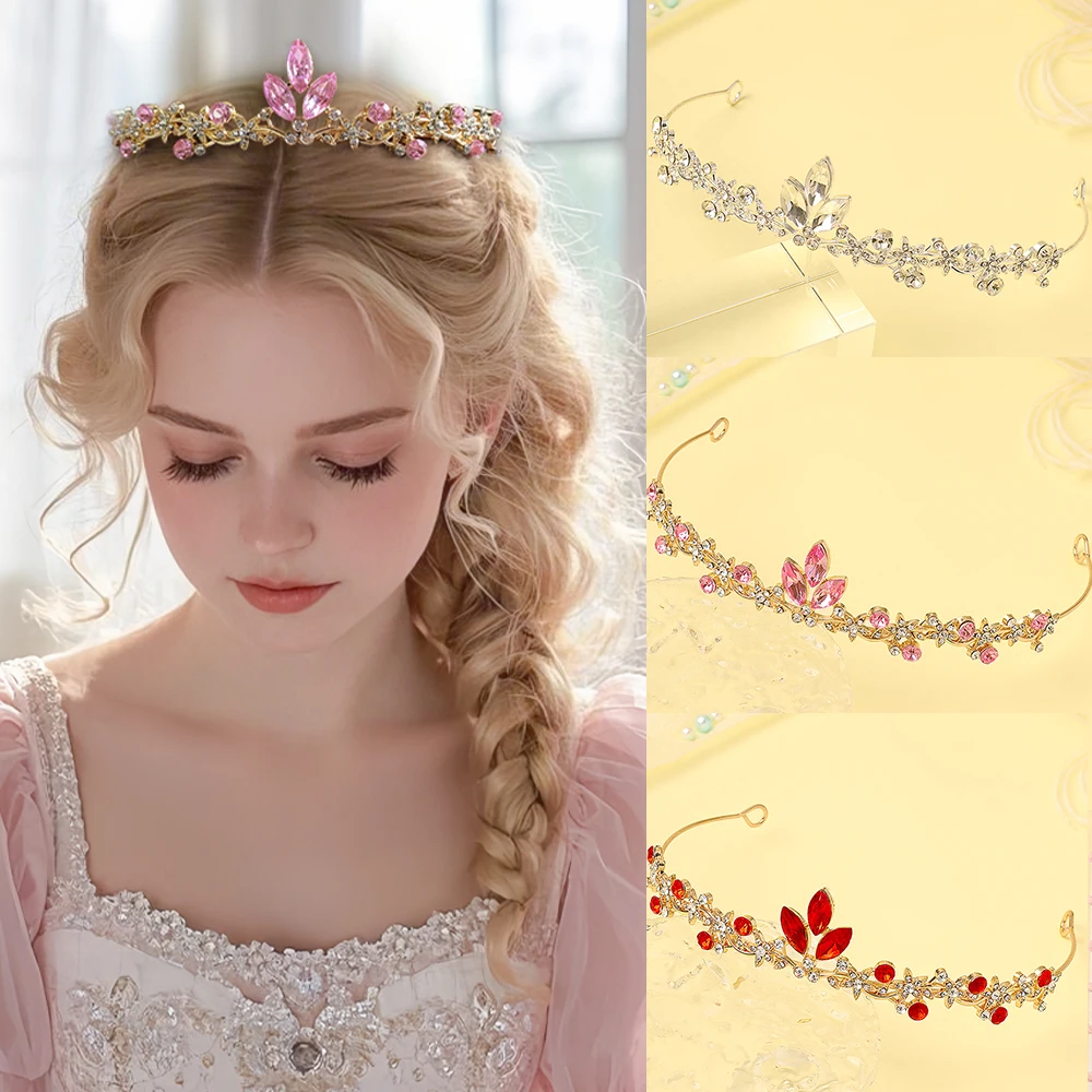 1-Kronen-Stirnbänder eignen sich für Mädchen, um Geburtstagsfeiern und Hochzeiten anzulocken Image