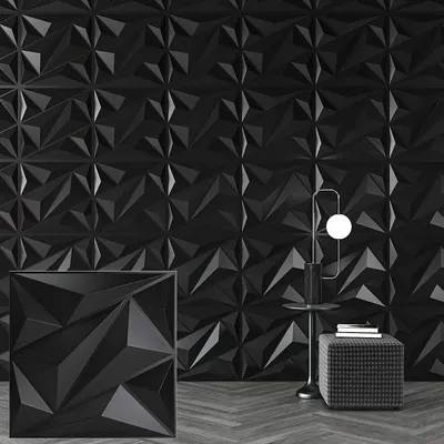 12 Stück 3D-strukturierte Wandpaneel für Innenwanddekoration, geeignet für Wohnzimmer, Flur, Schlafzimmer, Hotel, Büro, Sendeband Image