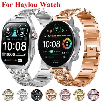 22mm Diamantarmband für Haylou Uhr RS5 R8 S8 S6 Damenarmband für Haylou Solar 5/Plus RT3/Uhr 2Pro Image