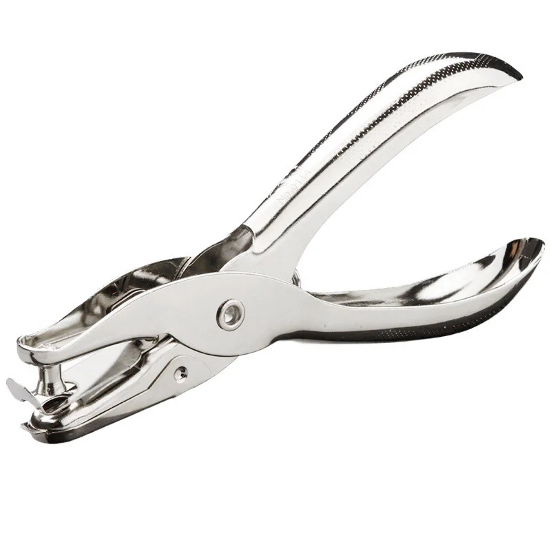 Perforateur à trou unique portatif de 6mm de diamètre, perforateur manuel accrocheur pour étudiants, feuilles de papier épais A4, cartes et projets de bricolage