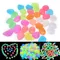 50pcs brillent dans le noir jardin galets pierres lumineuses roches pour passerelles jardin chemin