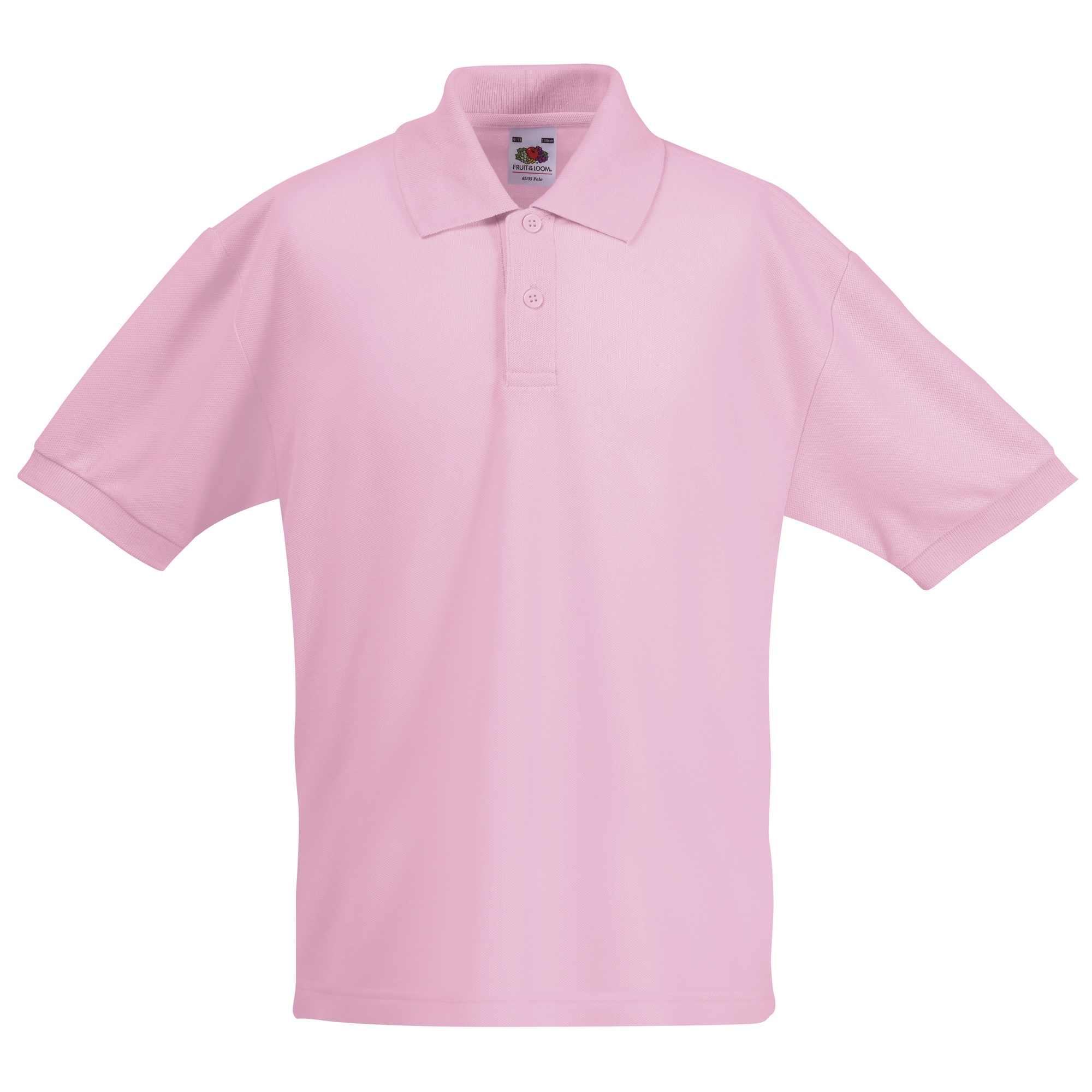 Fruit of the Loom - Poloshirt für Kinder kurzärmlig (Hellpink) Image
