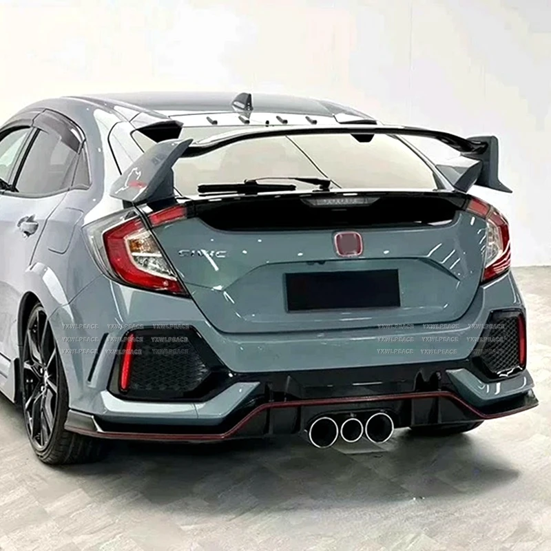 Per Honda Civic 2016 2017 2018 2019 2020 10th Gen FK7 Hatchback Spoiler posteriore Tipo-R Stile Tuning Tetto Ala Tronco Decorazione labbro