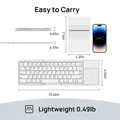 Tastiera pieghevole per iPad iPhone Mac iOS con touchpad Tastiera wireless portatile 30 giorni