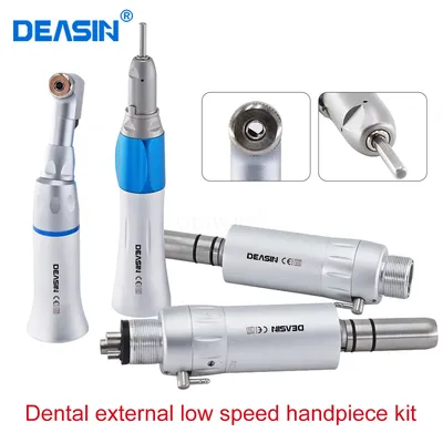 Dental Slow Low Speed Handpiece Push Button Contra Angle/Straight Nose Cone/Latch Contra Angle Air
