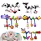 Passeggino giocattolo per bambini Attività a spirale Peluche appeso Sonaglio Giocattoli Seggiolino auto Giocattoli Passeggino Giocattolo sensoriale per 0 6 12 24 mesi Regalo neonato