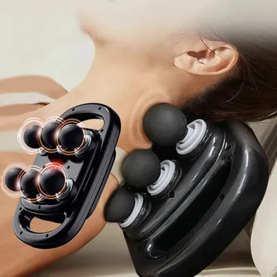 Fascia Gun Muscle Massager Gun Six Heads High Frequency Neck Waist Massage Machine Neck Shoulder
