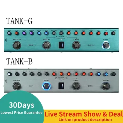 M vave Tank G Pure Digital Multi Effects Guitar Pedal Effector Reverb Delay MOD AMP Built in