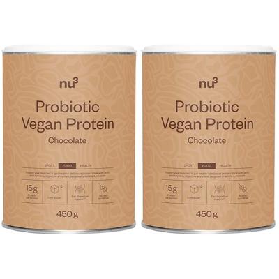 nu3 Probiotic Vegan Protein Chocolate Doppelpack 2x450 g Pulver Image