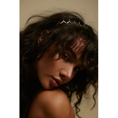 Look Away Zig Zag Headband at Free People in Gold
