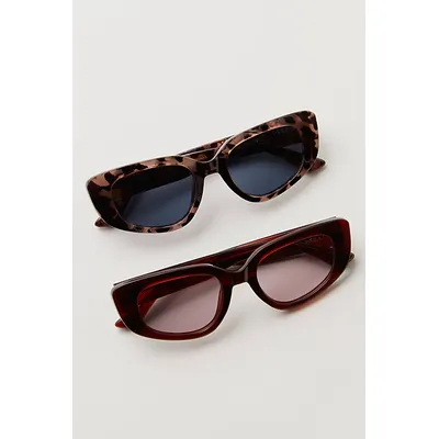 Audrey Sunglasses at Free People in Cola/Plum
