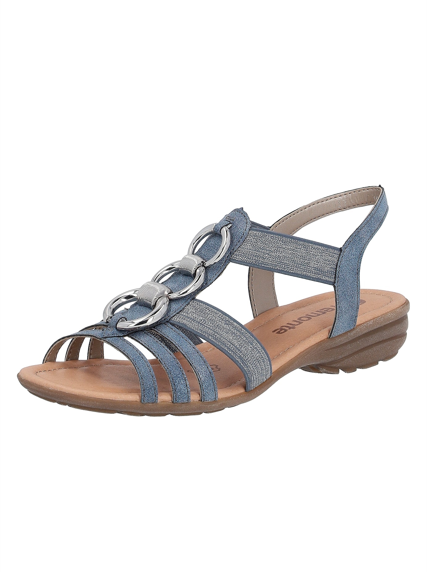 Sandalette REMONTE, Damen, Gr. 38, schwarz, Synthetik, Schuhe Sandalette