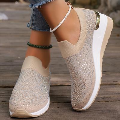 TEMU Women's Shoes Sports Shoes Mesh Breathable Versatile Casual Shoes Lightweight Soft Sole Knitted Running Shoes