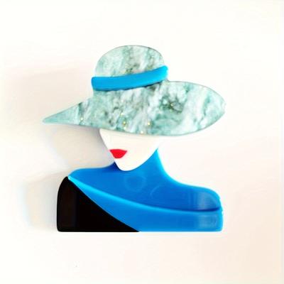 TEMU Stylish Handmade Acrylic, Retro Style Simple Acrylic Brooch, Elegant Fashion Accessories For Models, Scarves And Clothing Bags Category: Women's Novelty Buttons And Brooches