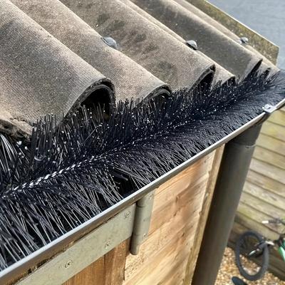 TEMU Stainless Steel Gutter Guard Brush, 13.12ft - , Prevents Clogs, Enhances Water Flow For Outdoor Use, Gutter Guard Brush Image