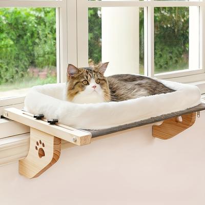 TEMU Cat Hammock Bedside Cat Bed Hanging Cat Nest Hanging Cat Bed Window Sill Hammock Cat Shelf Window Pet Cat Sunbathing Image