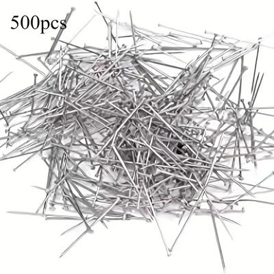TEMU 500pcs Straight Pins, Durable Stainless Steel Pins, Straight Pins Sewing With Plastic Boxes, Fine Satin Pins, Pins For Jewelry Making, Sewing Crafts Image