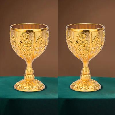 TEMU 2pcs Vintage Medieval Style Cup, Made Of Metal, Family Gathering Restaurants, Gifts Image