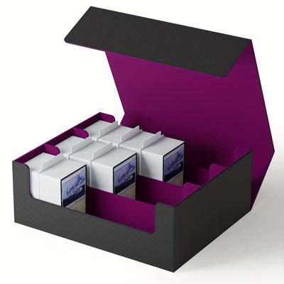 TEMU 1800+ Card Capacity Magnetic Closure Trading Card Storage Box - High Quality Durable Organizer For Mtg, Tcg, Baseball & Sports Cards Image