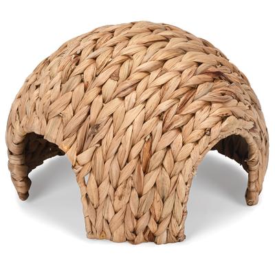 TEMU 1pc Hand-woven Natural Hamster Tunnel - Small Animal Hideaway For Hamsters, Guinea Pigs & Hedgehogs |, Durable Shelter With Greenery & Canopy Design, Small Animal Habitat | Natural | Image
